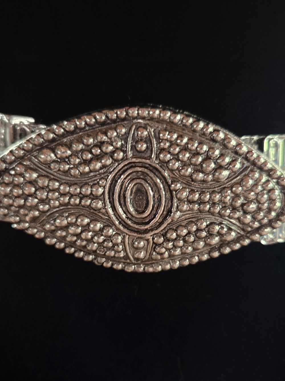 RARE! Vintage 1980's Harwill Metal Belt Stretch Size S/M - Picture 2 of 4